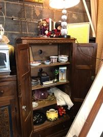 Wood cabinet and home goods