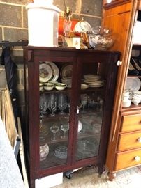 China cabinet and glassware