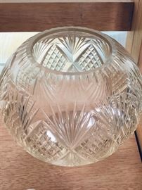 Rare cut glass rose bowl