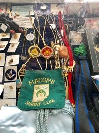 Shrine and Masonic memorabilia 