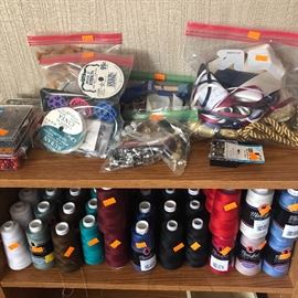 Craft supplies, lots of ribbon 