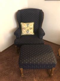 Chair and footstool in great condition!