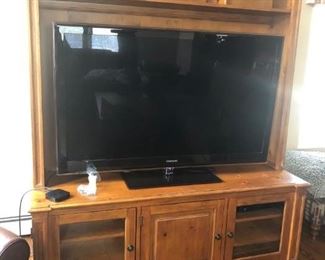 Ethan Allen Media Cabinet - 2 Pieces (Can be Used Without Top) - TV Not For Sale