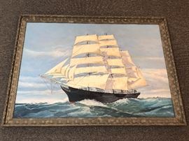 Nautical oil painting