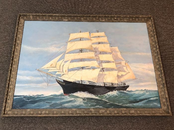 Nautical oil painting 