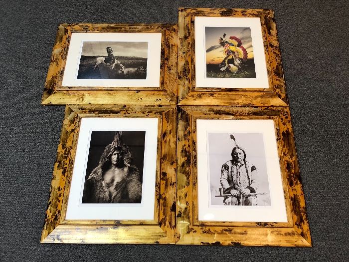 Edward Curtis framed Native American Indian pictures