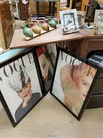 Assorted large zgalleries Vogue magazine covers framed