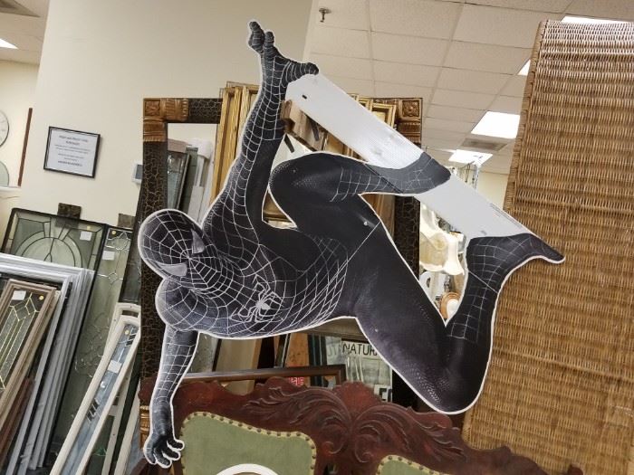 Rare double sided Spider-Man Venom cut out life size