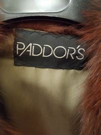 Paddlers full length mink with red fox collar excellent used condition