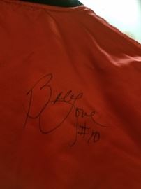 Signed Bob Love #10 Chicago Bulls Starter jacket size Medium (worn)