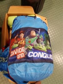 Vintage Toy Story sleeping bag with collectible bag