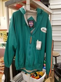 Brand new with tags Miami Dolphins game jacket waterproof