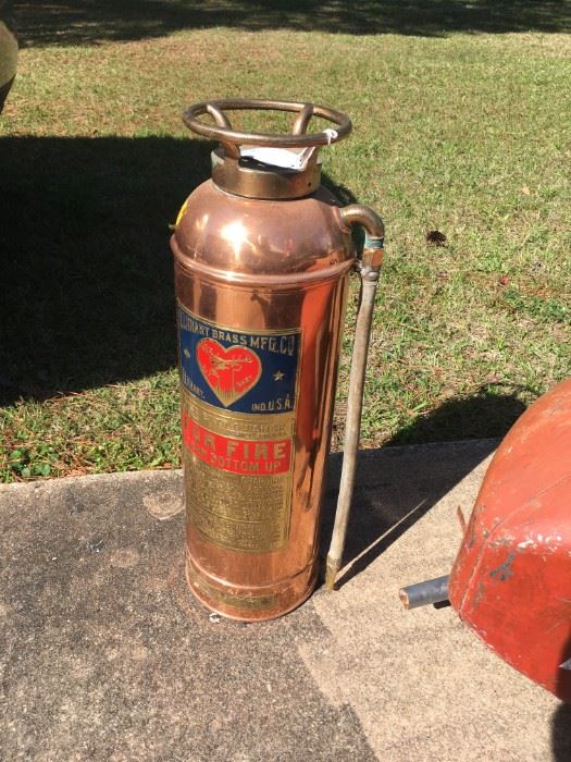 copper/ brass elkhart fire extinguisher  