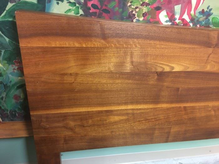Mid-century modern solid teak king size headboard. Great quality and heavy!