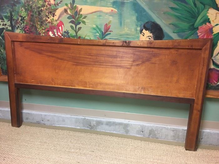 Mid-century modern solid teak king size headboard. Great quality and heavy!