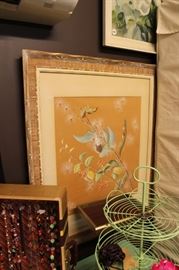1950s seed pods framed art with fantastic frame
