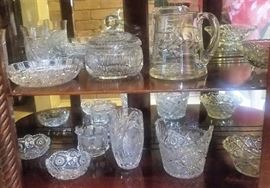 selection of crystal and cut glass (all pieces may not be available for sale)
