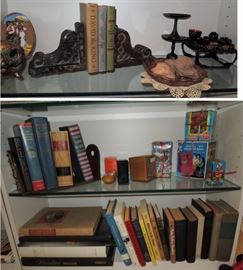 old books and book ends