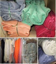 Table cloths and colorful towels