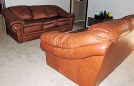 matching leather sofas