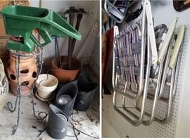 garden supplies, folding chairs