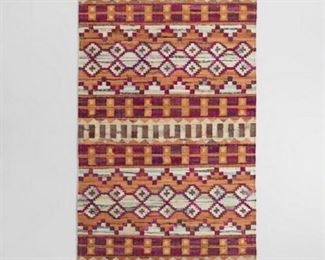 5ft x 8ft Woven Cotton Kilim Orissa Area Rug