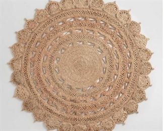 5ft Round Woven Jute Area Rug