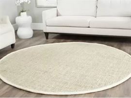 Muriel HandWoven Ivory Area Rug 9ft Round