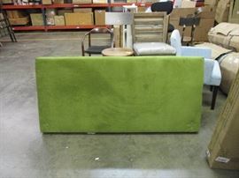 Queen Size Green Velvet Headboard missing the feet