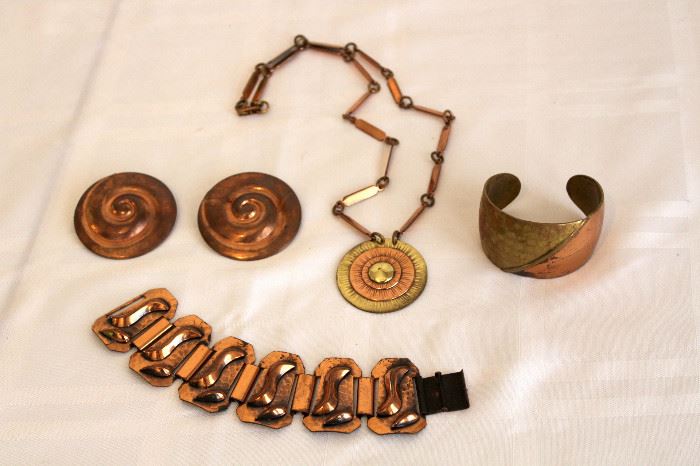 copper toned costume jewelry