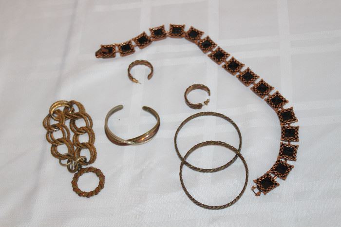 copper toned costume jewelry