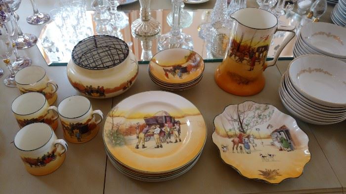 Royal Doulton "Coaching Days" and  hunt scene plates