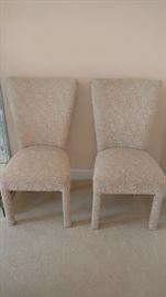 2 of 6 parsons chairs