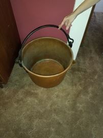 Large copper bucket