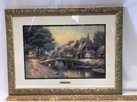 Thomas Kinkade Limited edition "Cobblestone Christmas"