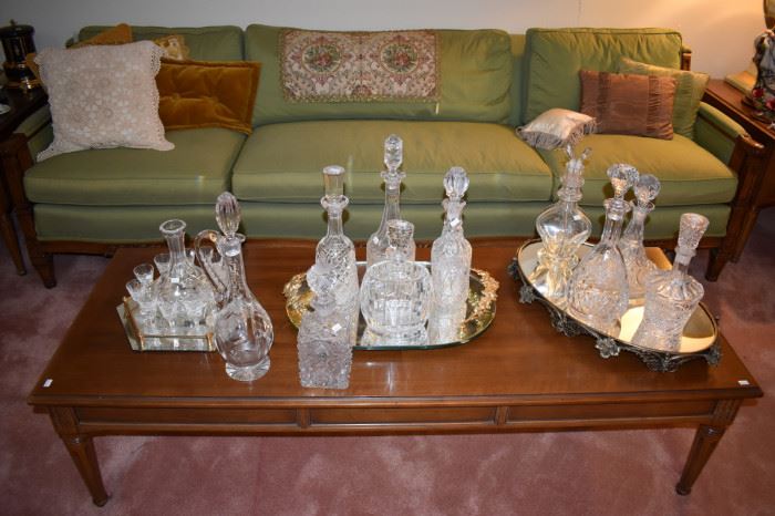 Great Selection of Crystal Decanters