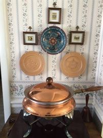 Copper Chafing Dish.