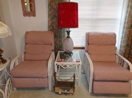 WICKER RECLINERS AND WICKER CHAIRS