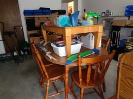 TABLE WITH 4 CHAIRS, COFFEE TABLE