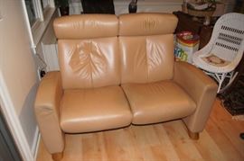 leather reclining loveseat