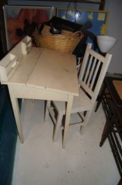 antique childs school desk