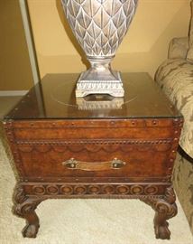 Clawfoot Faux Trunk  End Table