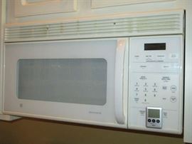 White GE Space Maker Wall Mount Microwave