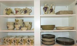 Cabernet Hand Painted China Set by Tabletops Unlimited