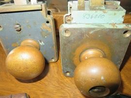 Antique Heavy Copper Door Knobs