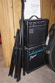 Guitar amps and mic stands