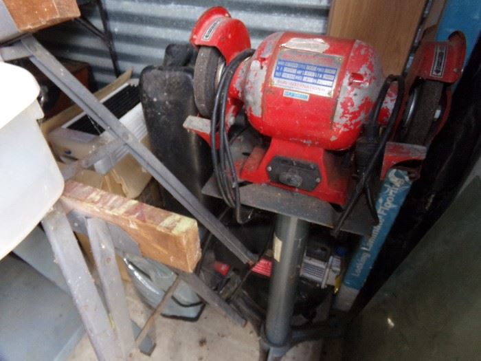 Electric Grinder on a Metal Stand