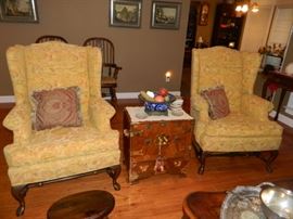 Matching chairs with vintage chest