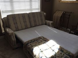 Sofa hide a bed pulled out