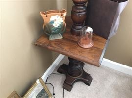 Collectibles on lamp table